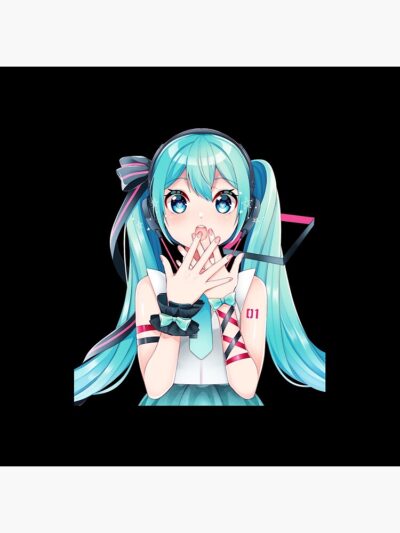 Alternative view of Huh Hatsune Miku Throw Pillow