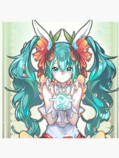 Alternative view of Miku Hatsune Throw Pillow