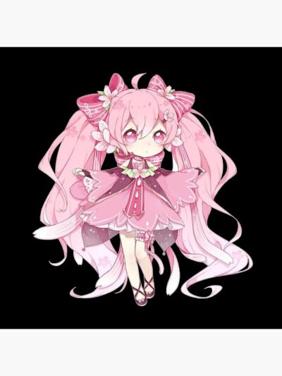 Alternative view of Pink Hair Hatsune Miku Throw Pillow