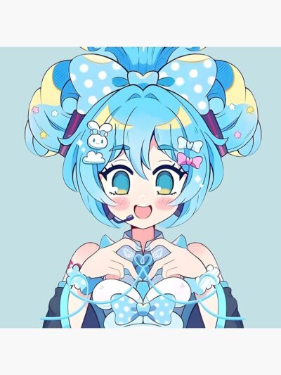 Alternative view of Smile Hatsune Miku Vocaloid Throw Pillow