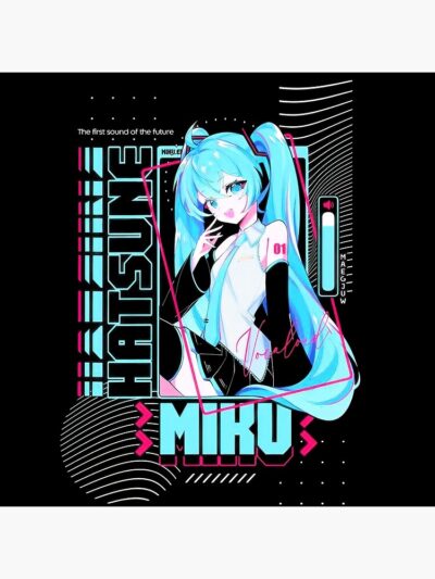 Alternative view of Anime Hatsune Miku Music Throw Pillow