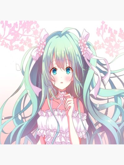 Alternative view of Perrty Hatsune Miku Throw Pillow