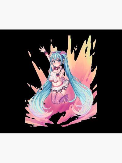 Alternative view of Colorful Hatsune Miku Tapestry