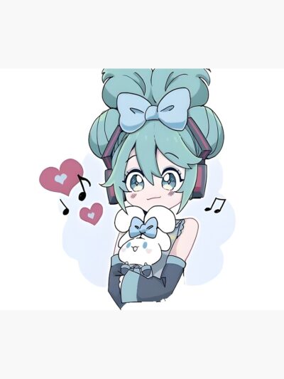 Alternative view of Cuteee Hatsune Miku Vocaloid Tapestry