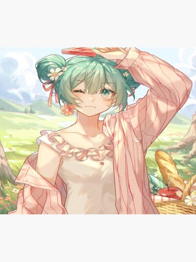 Alternative view of Cute Hatsune Miku Tapestry