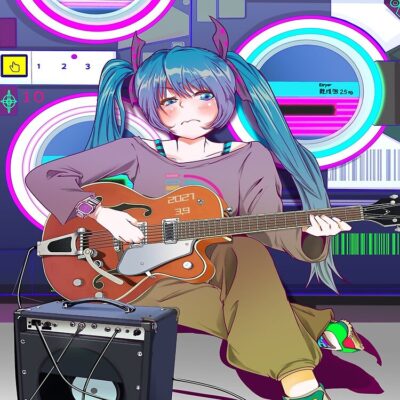 Alternative view of Play Guitar Hatsune Miku Tote Bag