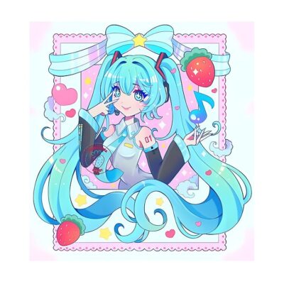 Alternative view of Candy Hatsune Miku Vocaloid Tote Bag