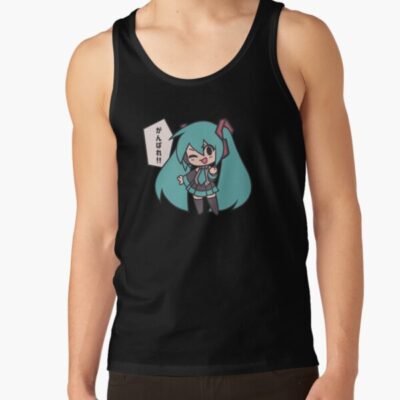 Alternative view of Miku Ganbare Ganbatte Chibi Tank Top