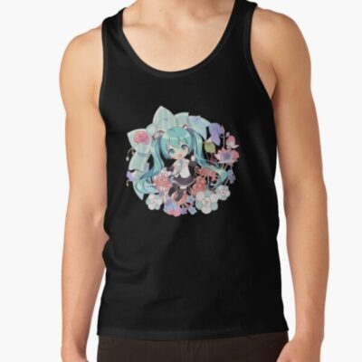 Alternative view of Flowers Hatsune Miku Vocaloid Tank Top
