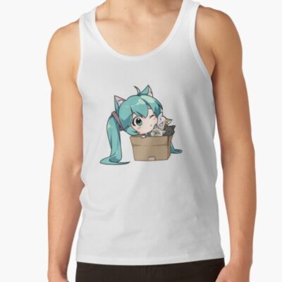 Alternative view of Box Cat Hatsune Miku Tank Top