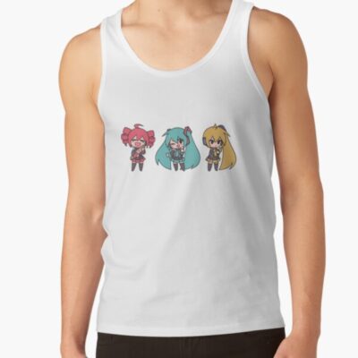 Alternative view of Vocaloid Triple Baka Chibis Tank Top