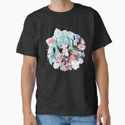 Alternative view of Flowers Hatsune Miku Vocaloid T-shirt