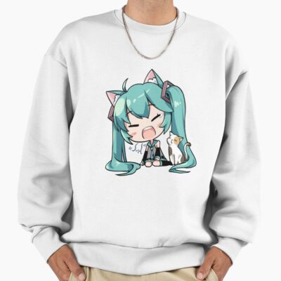 Alternative view of Chibi Angry Hatsune Miku Sweatshirt