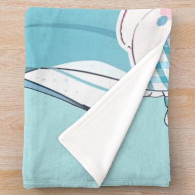 Alternative view of Cartoon Hatsune Miku Vocaloid Throw Blanket