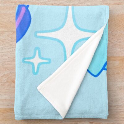 Alternative view of Miku And Cinnamoroll With Adorable Chibi Bows Throw Blanket