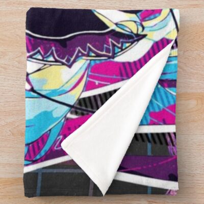 Alternative view of High Quality Hatsune Miku Throw Blanket