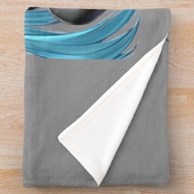Alternative view of Shy Hatsune Miku Throw Blanket