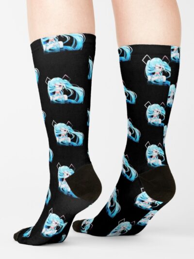 Alternative view of Black Hatsune Miku Socks