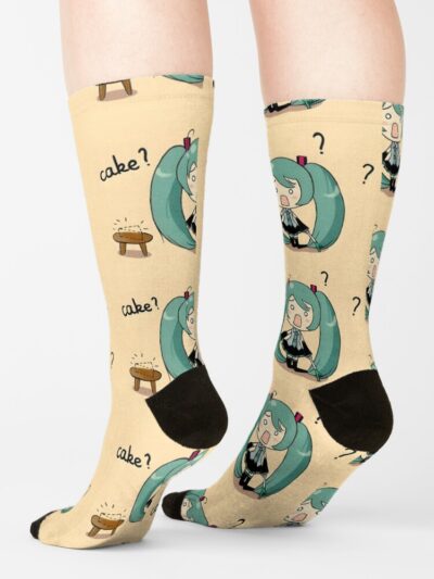 Alternative view of Yellow Hatsune Miku Vocaloid Socks