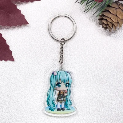 Alternative view of 1/9Pcs Hatsune Miku Cute Acrylic Keychain