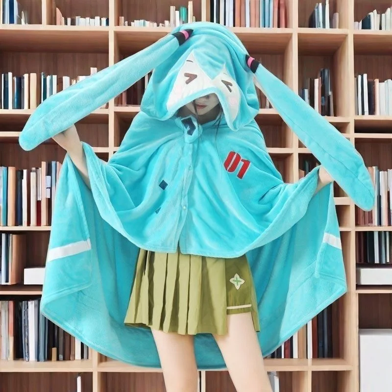 160x100cm Hatsune Miku Hooded Blanket