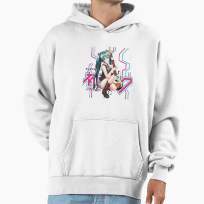 Alternative view of Miku Being A Rock Star Hoodie